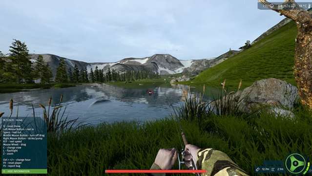 Ice lake fishing simulator gameplay